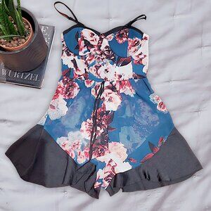 Vintage BAND OF GYPSIES Boho Semi Sheer Romper Shorts